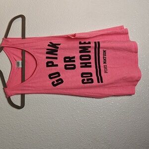 PINK Victoria Secret Go Pink or Go Home tank top Small